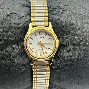 Vintage Timex Two Tone Women’s Watch Working New Battery